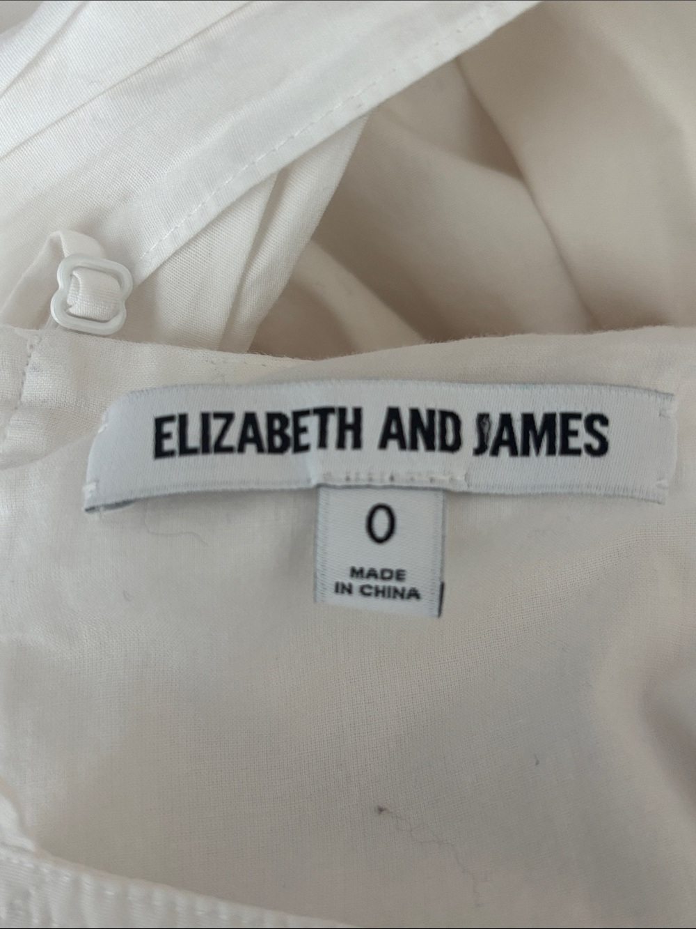 ELIZABETH and JAMES Sz 0 Square-Neck Midi Dress with Tie Waist Assymetric Hem - Picture 6 of 9